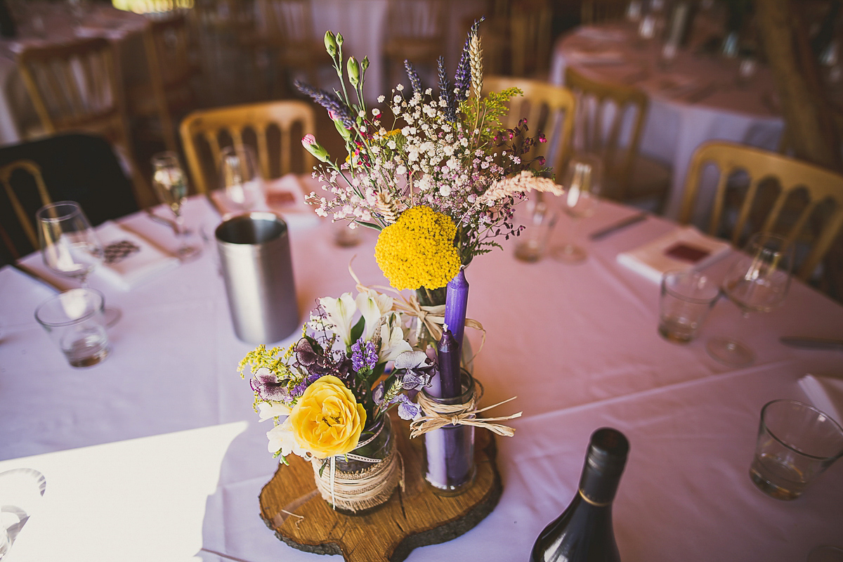 Ashleigh wore an elegant Charlie Brear gown for her sunshine and sunflower filled wedding. A Mariachi band entertained guests at the reception. Bridesmaids wore ASOS. Photography by The Springles.