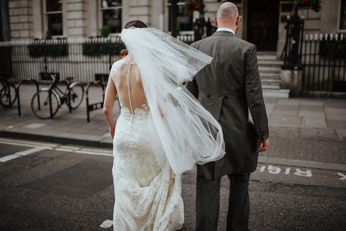 Beth wore a Watters gown and carried an all-white bouquet for her effortlessly elegant, cool, modern and stylish London wedding. Images captured by Wheels & Co Photography. Beth wore a Watters gown and carried an all-white bouquet for her effortlessly elegant, cool, modern and stylish London wedding. Images captured by Wheels & Co Photography.