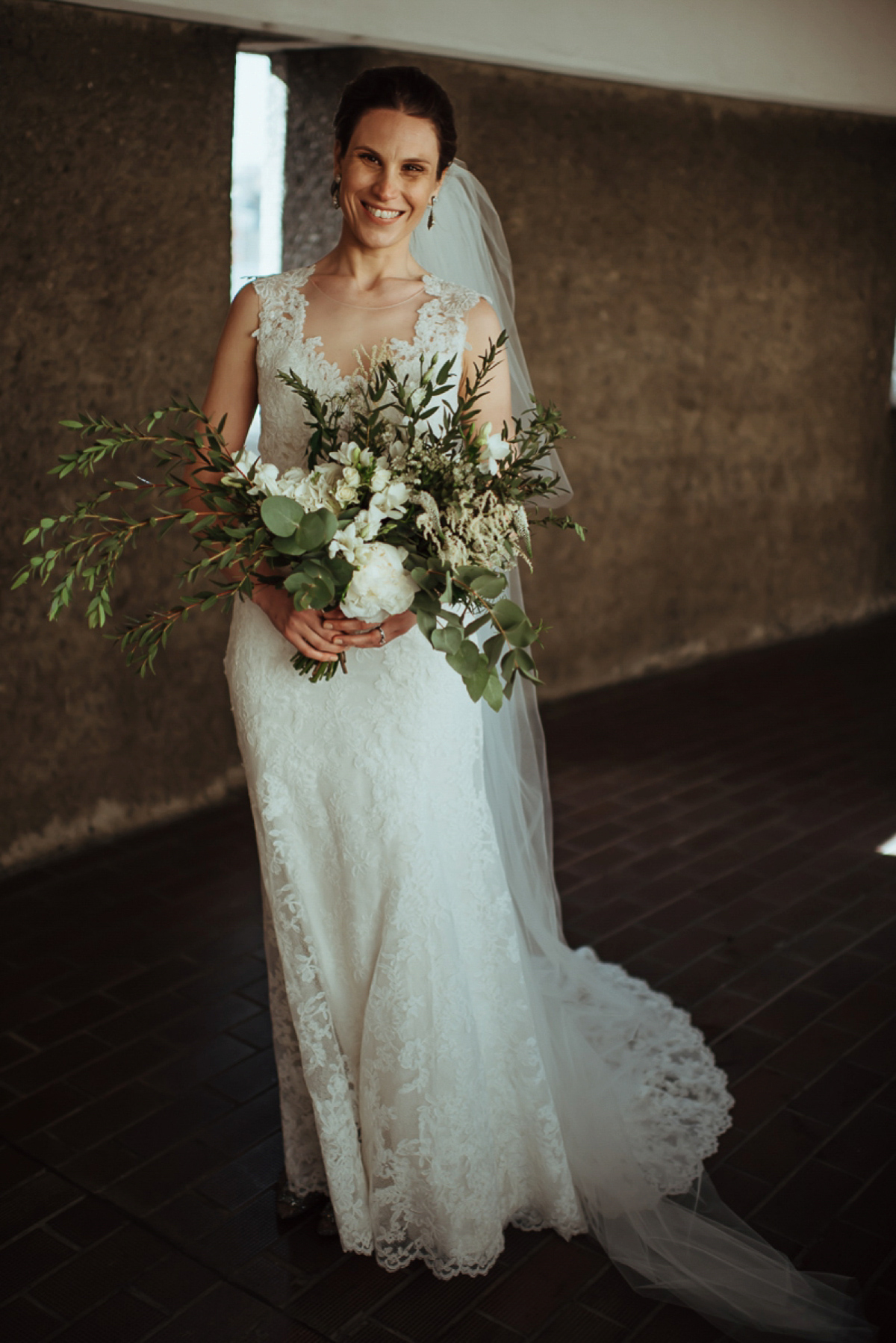 Beth wore a Watters gown and carried an all-white bouquet for her effortlessly elegant, cool, modern and stylish London wedding. Images captured by Wheels & Co Photography. Beth wore a Watters gown and carried an all-white bouquet for her effortlessly elegant, cool, modern and stylish London wedding. Images captured by Wheels & Co Photography.
