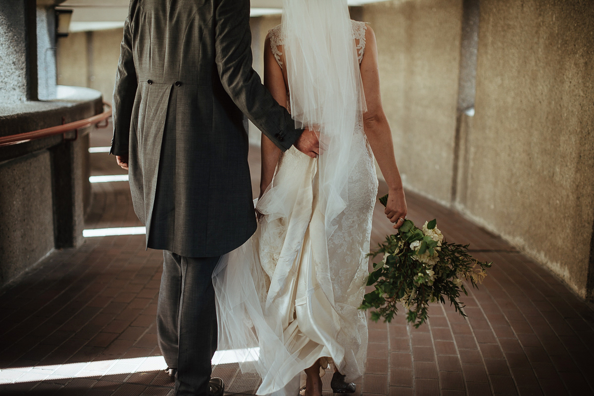 Beth wore a Watters gown and carried an all-white bouquet for her effortlessly elegant, cool, modern and stylish London wedding. Images captured by Wheels & Co Photography. Beth wore a Watters gown and carried an all-white bouquet for her effortlessly elegant, cool, modern and stylish London wedding. Images captured by Wheels & Co Photography.