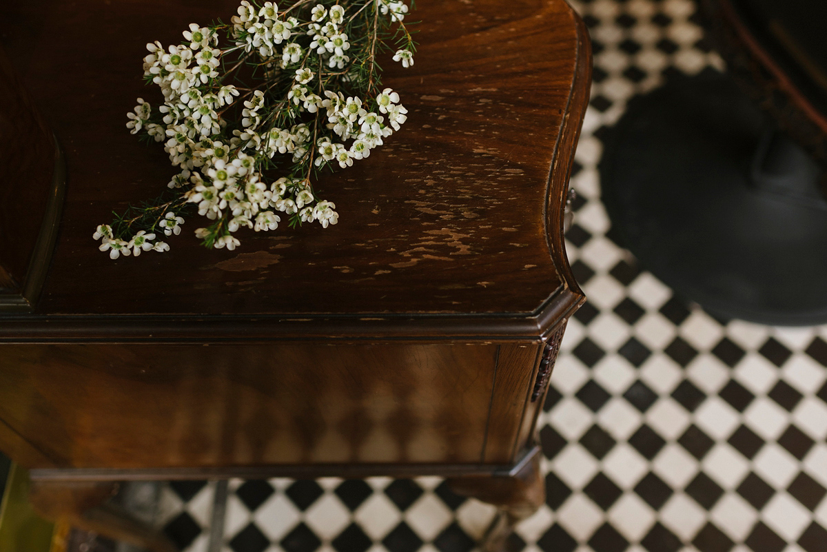 Ruth wore a J.Crew dress for her modern, cool, London warehouse wedding. Photography by Thierry Joubert.