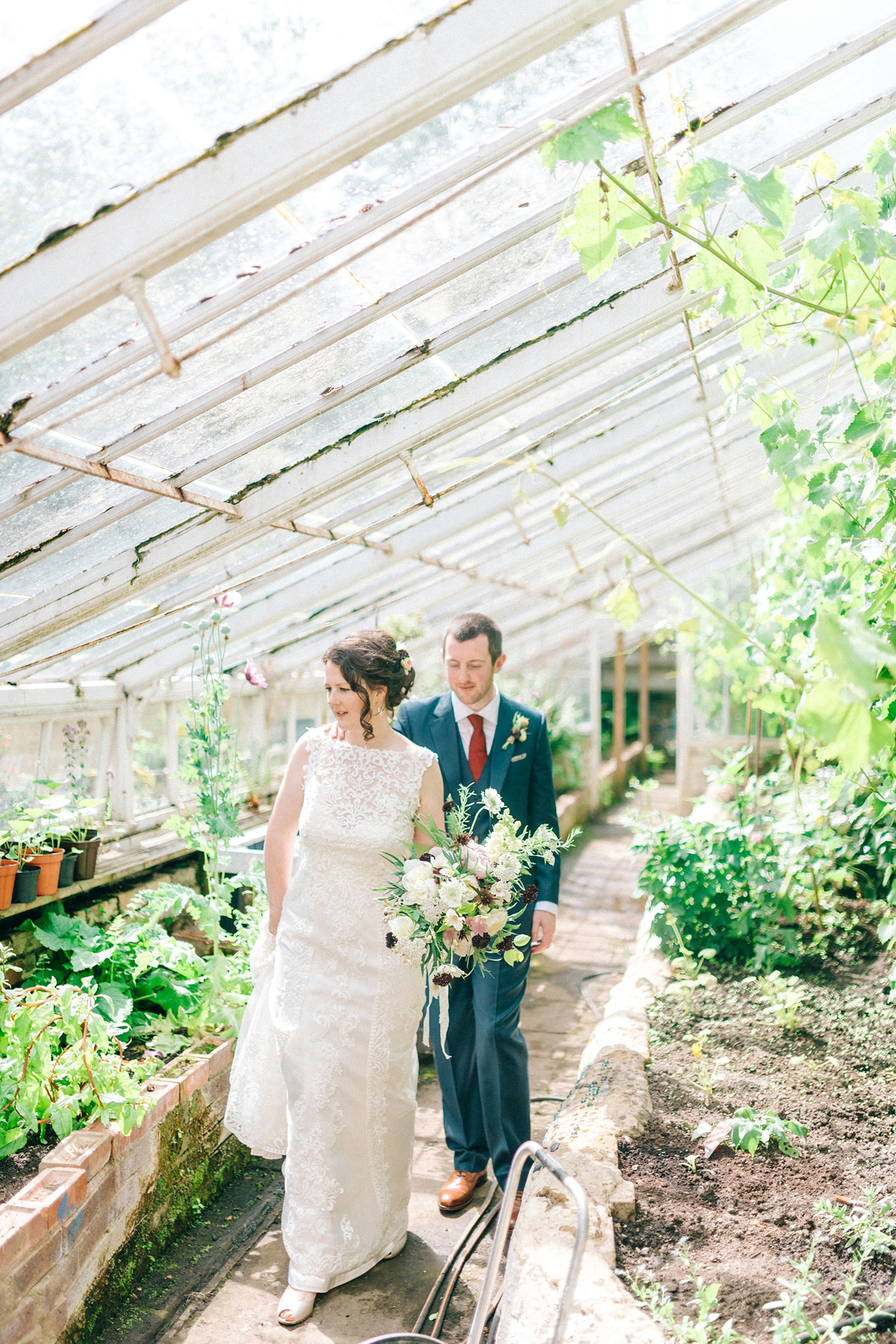 Jade wore Mori Lee for her elegant Victorian glasshouse wedding at Hexham Gardens. Photography by Sarah-Jane Ethan.