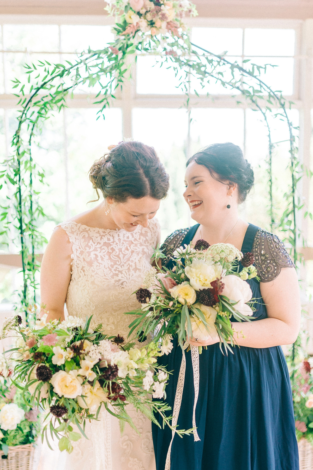 Jade wore Mori Lee for her elegant Victorian glasshouse wedding at Hexham Gardens. Photography by Sarah-Jane Ethan.