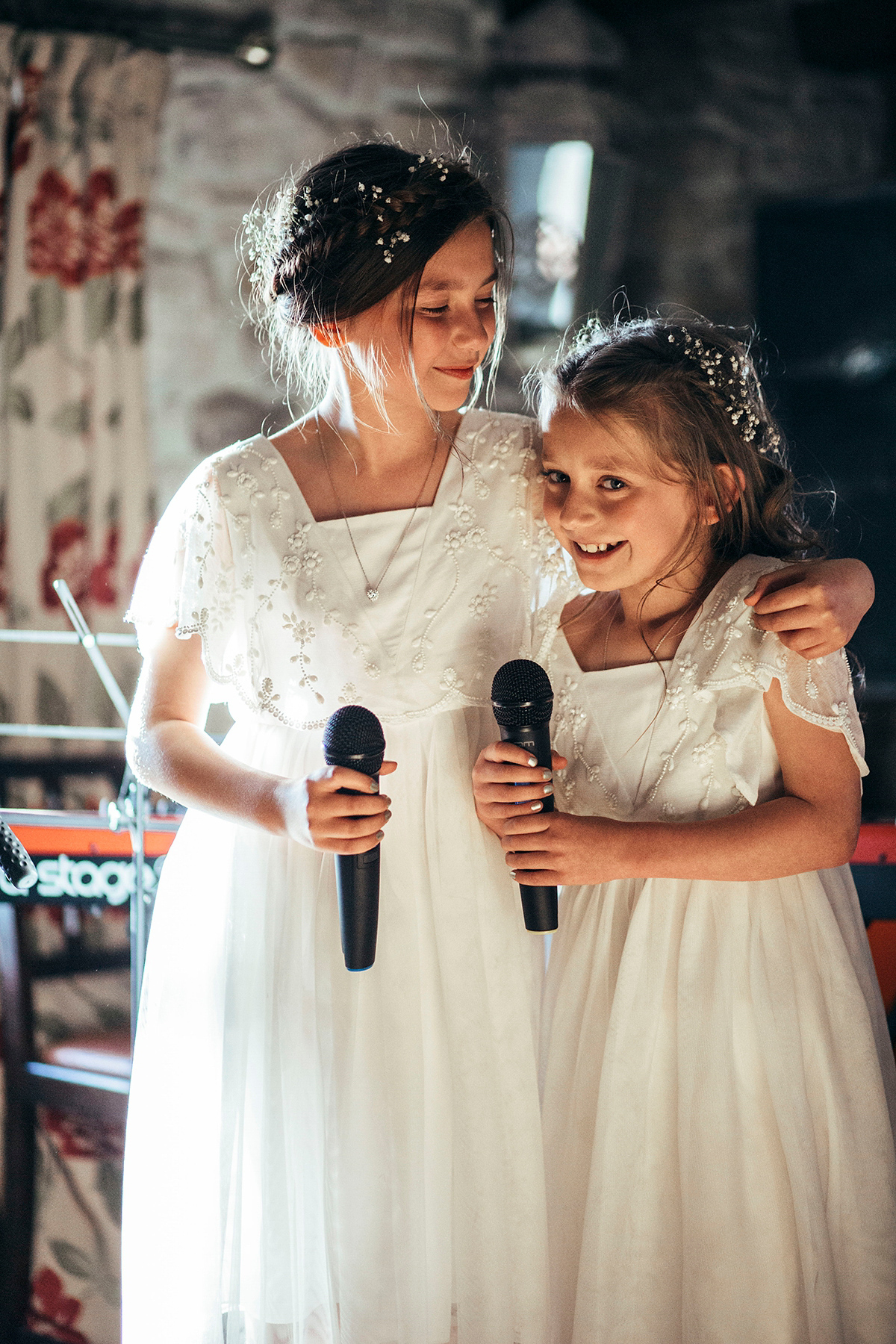 Laurie wore a blush pink tulle gown by Allure Bridals for her English country, vintage inspired wedding. Photography by Rachael Fraser.