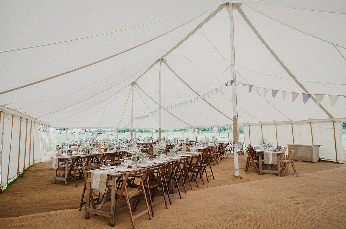 Posie wore a Delphine Manivet gown for her rustic, handmade, outdoor handfasting ceremony, captured by Amy Taylor Imaging.