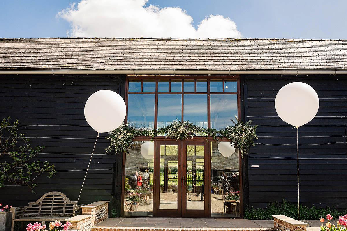 Michelle wore a chic, beaded, Jenny Packham gown for her elegant Sussex barn wedding. Photography by Paul Joseph.