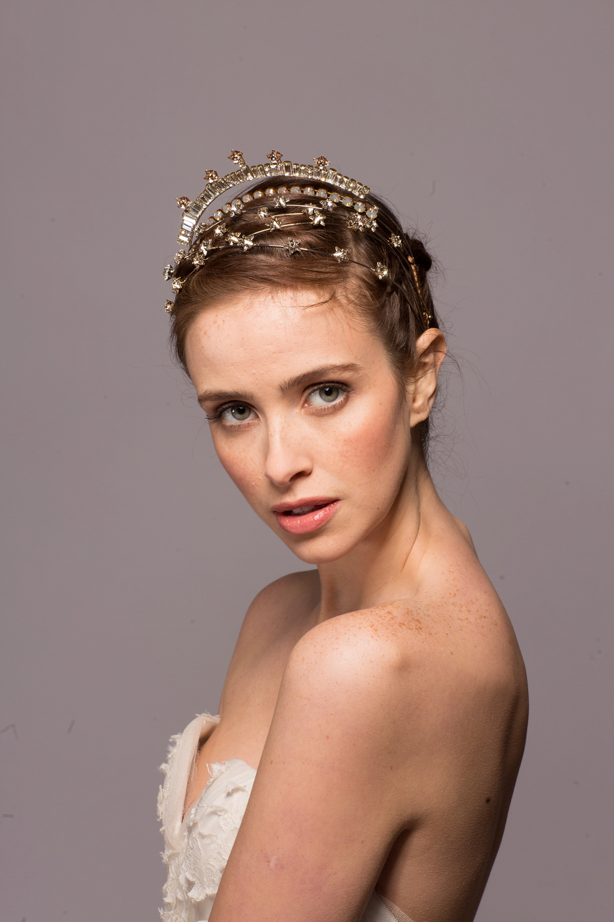 The Celestia and Lucia headbands paried together. By Tilly Thomas Lux - luxury bridal accessories handcrafted in London