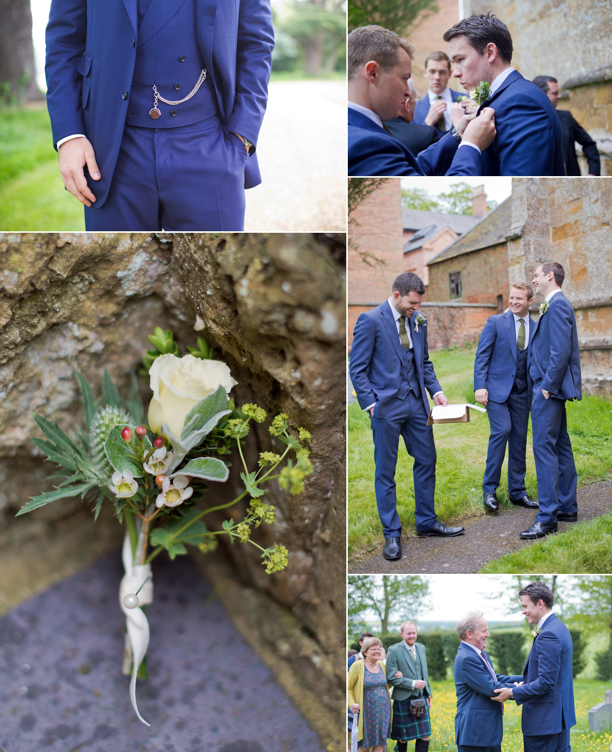 Connie wore a black leather jacket and dress by Belle & Bunty for her English wildfllower meadow inspired wedding. Photography by Emma Sekhonn.