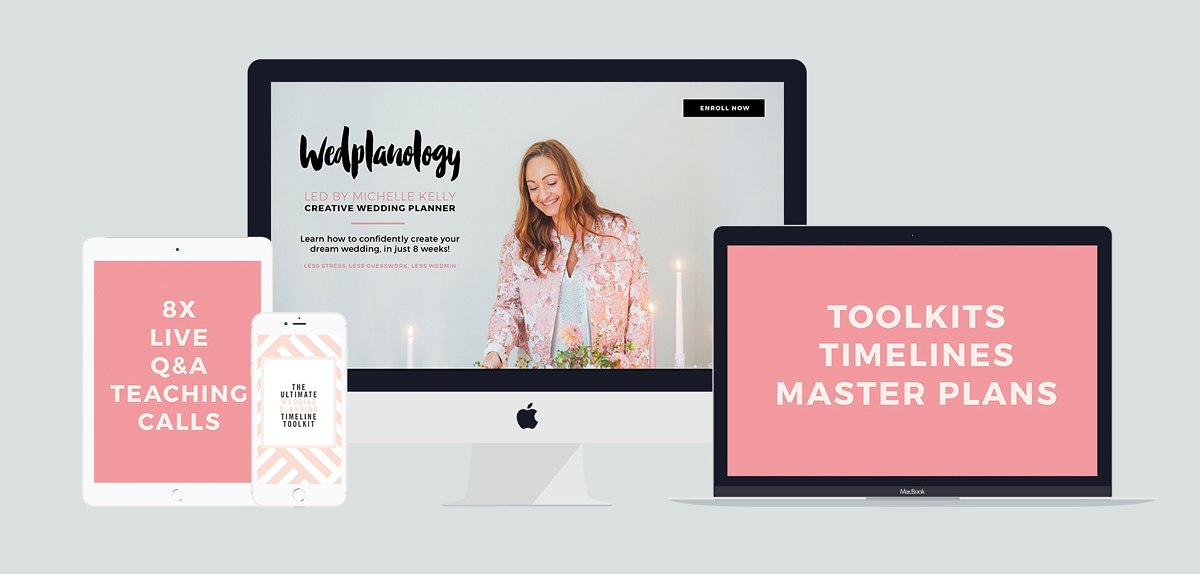 Connect with 'Fearless Authentic and learn how to plan your wedding with style using the Wedplanology course.
