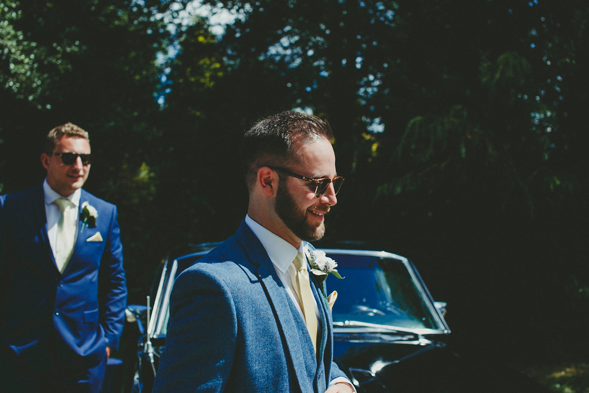 Katie wore a Catherne Deane gown from Leonie Claire bridal boutique in Hove, for her lovely summer garden wedding. Photography by Manon Pauffin.