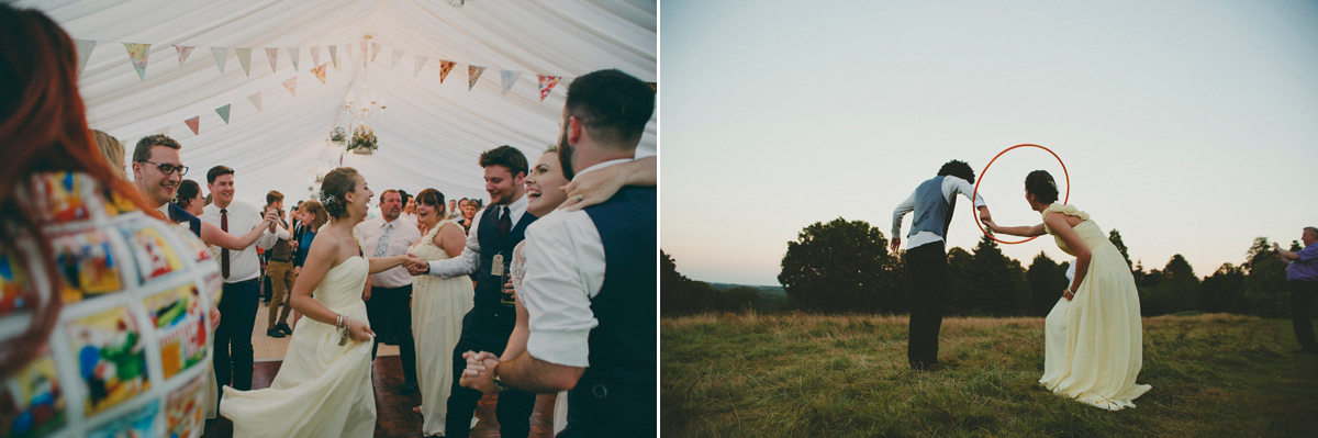 Katie wore a Catherne Deane gown from Leonie Claire bridal boutique in Hove, for her lovely summer garden wedding. Photography by Manon Pauffin.