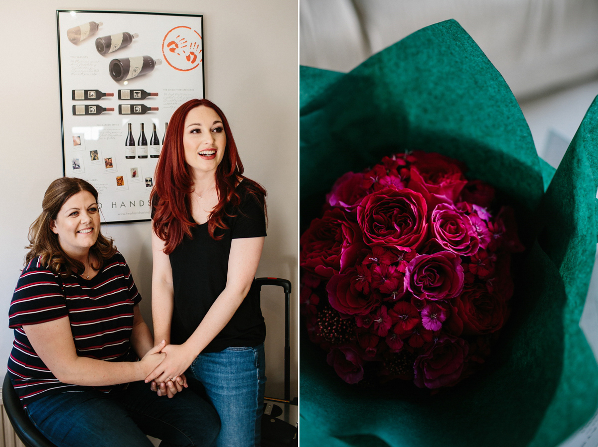 Kate and Lauren married in Catherine Deane and Candy Anthony gowns at Chelsea Town Hall in the Autumn. Photography by Cluadia Rose Carter.