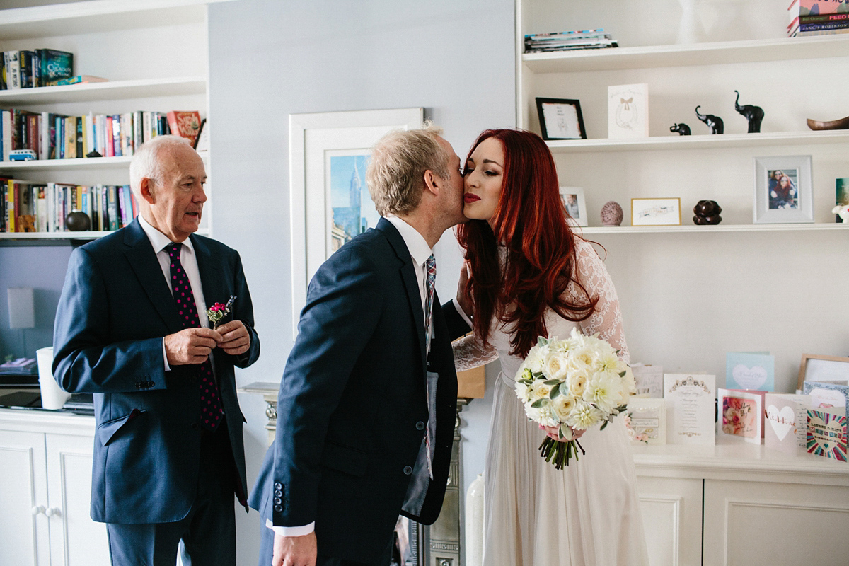 Kate and Lauren married in Catherine Deane and Candy Anthony gowns at Chelsea Town Hall in the Autumn. Photography by Cluadia Rose Carter.