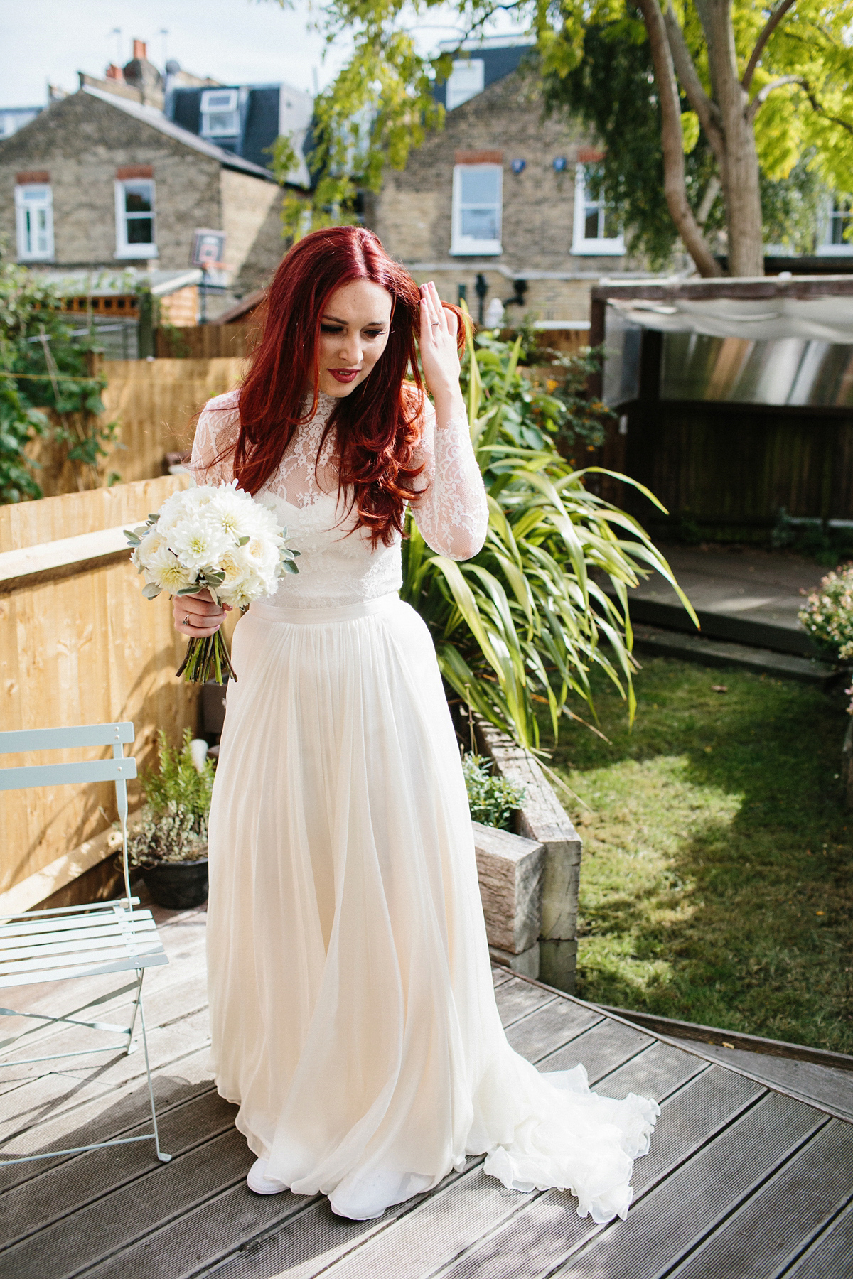 Kate and Lauren married in Catherine Deane and Candy Anthony gowns at Chelsea Town Hall in the Autumn. Photography by Cluadia Rose Carter.