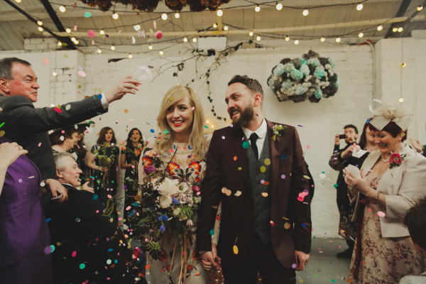A Colourful Temperley London Dress For A Vibrant Warehouse Wedding