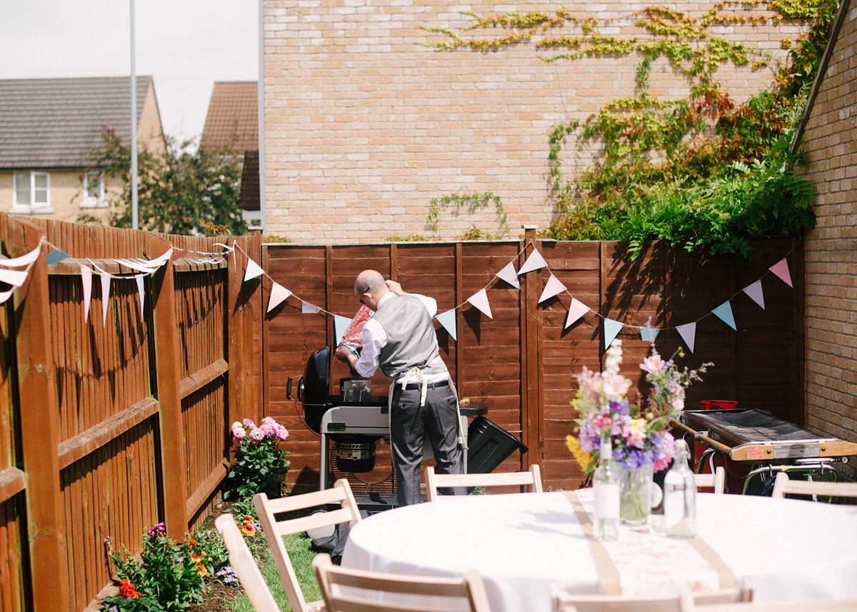 Short BHLDN dress wedding at home 10 1