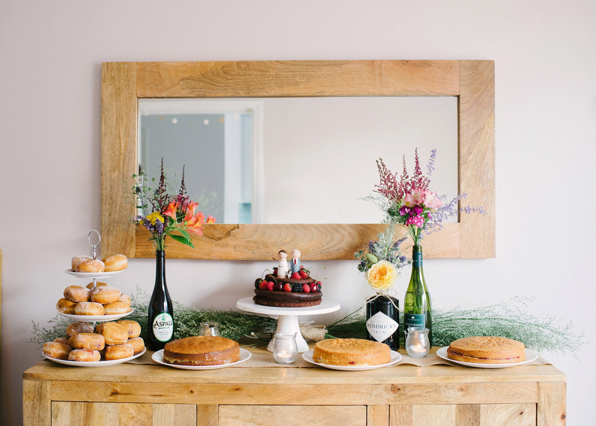 Short BHLDN dress wedding at home 15 1