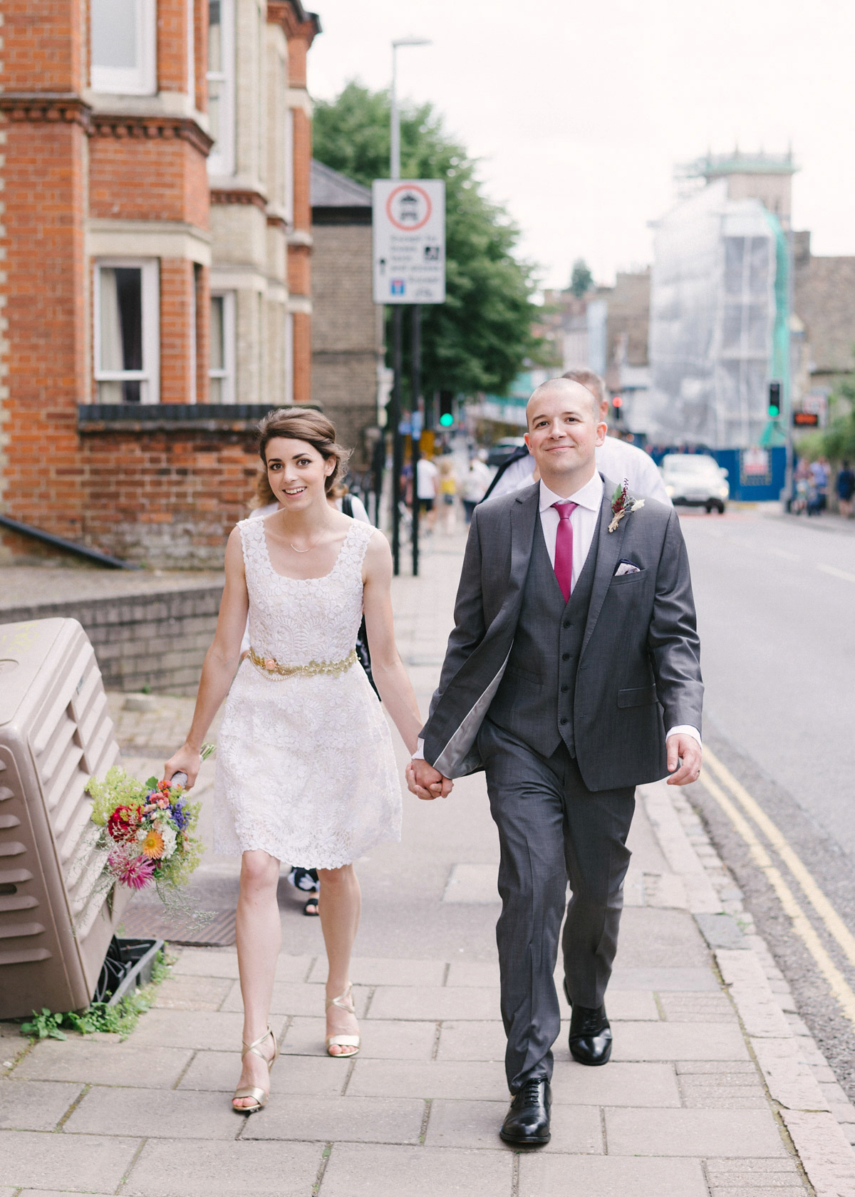 Short BHLDN dress wedding at home 17 1