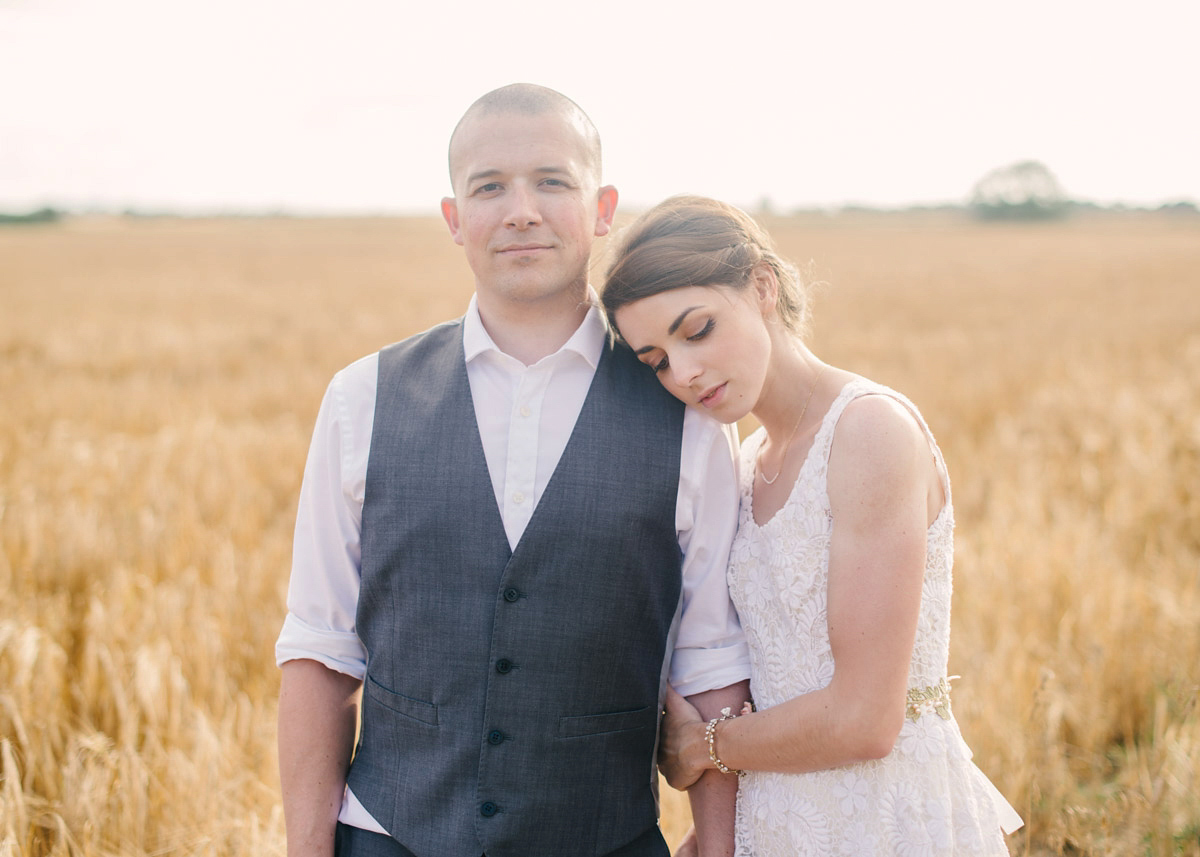 Short BHLDN dress wedding at home 2 1