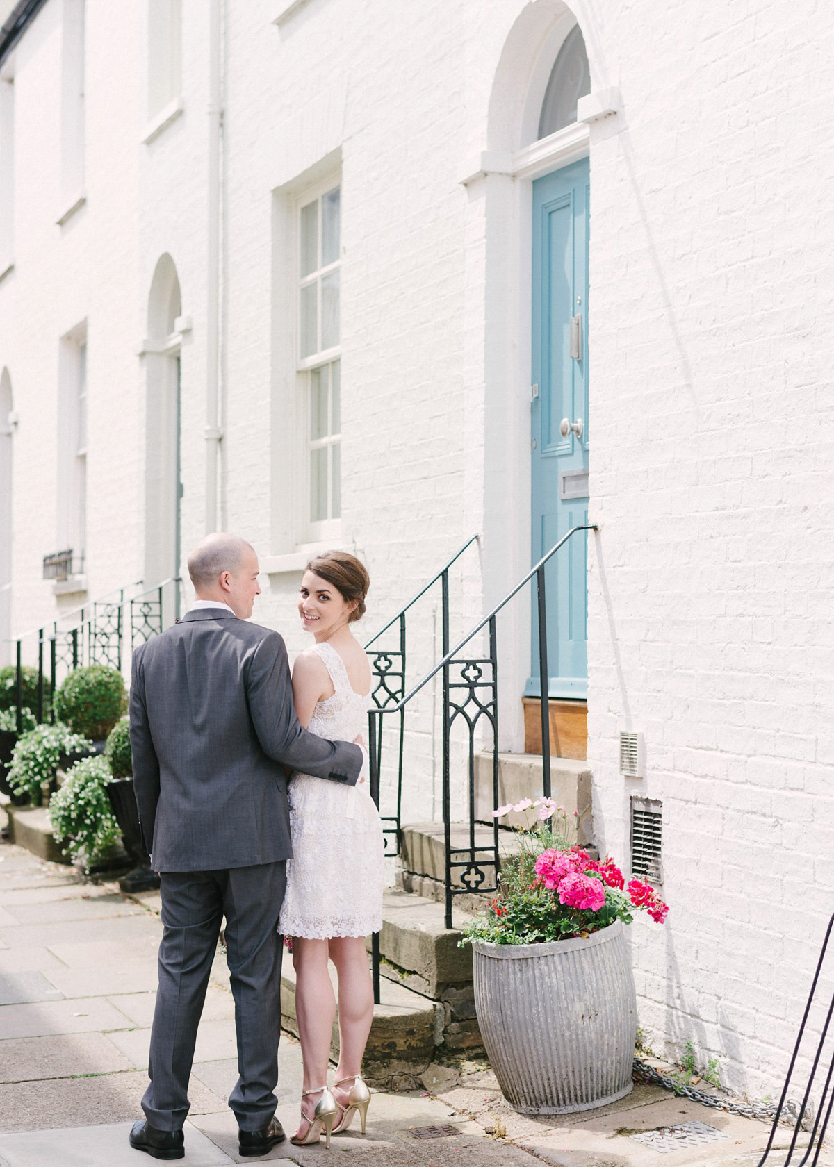 Short BHLDN dress wedding at home 20 1