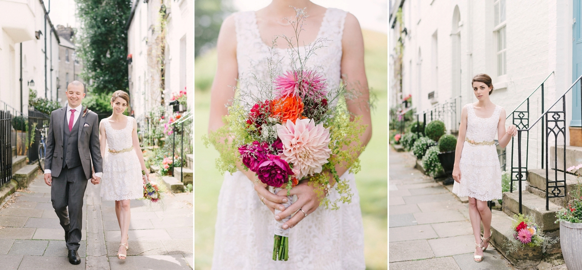 Short BHLDN dress wedding at home 21 1 2