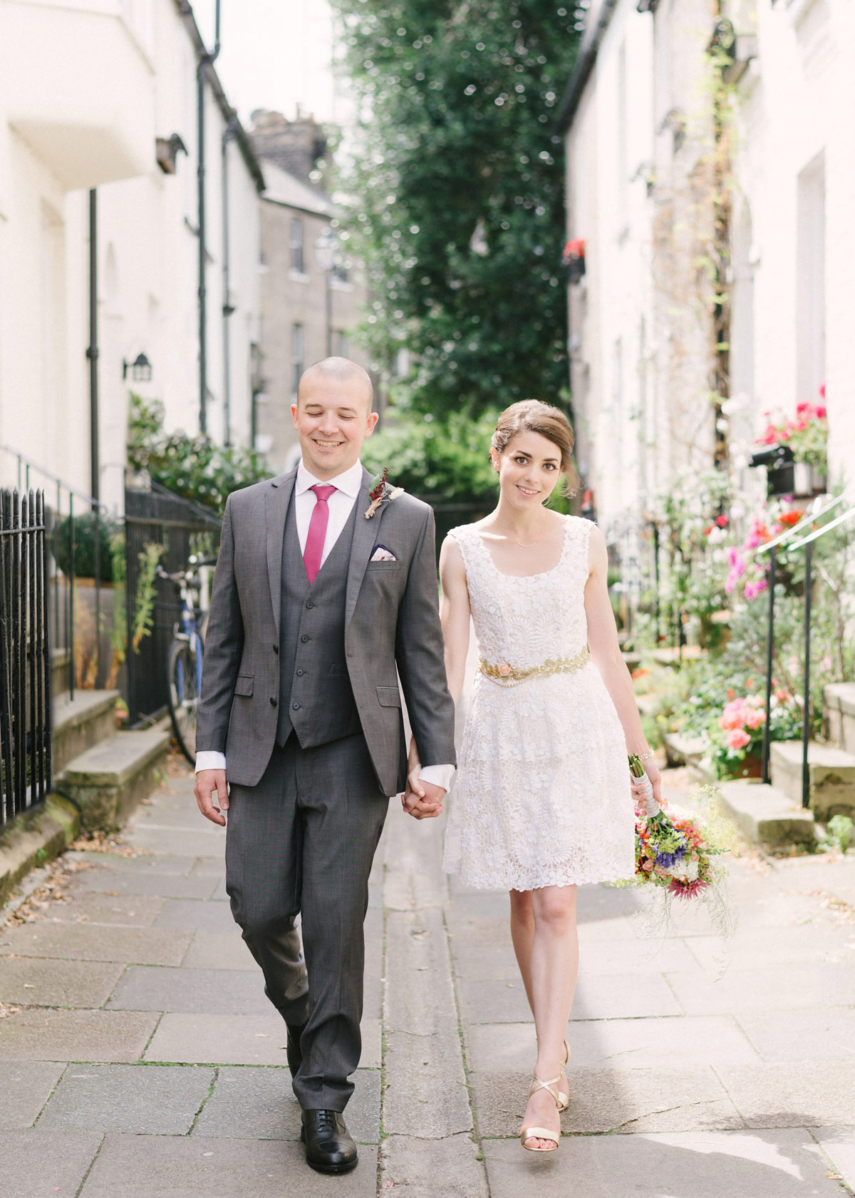 Short BHLDN dress wedding at home 21 1