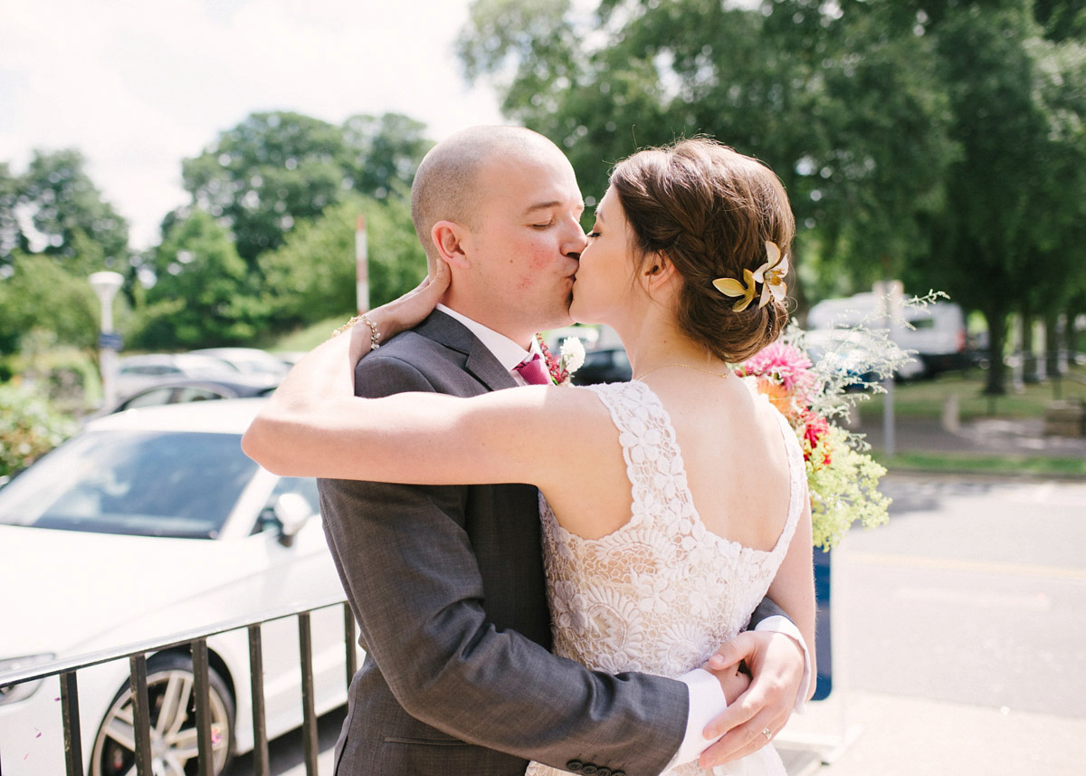 Short BHLDN dress wedding at home 23 1