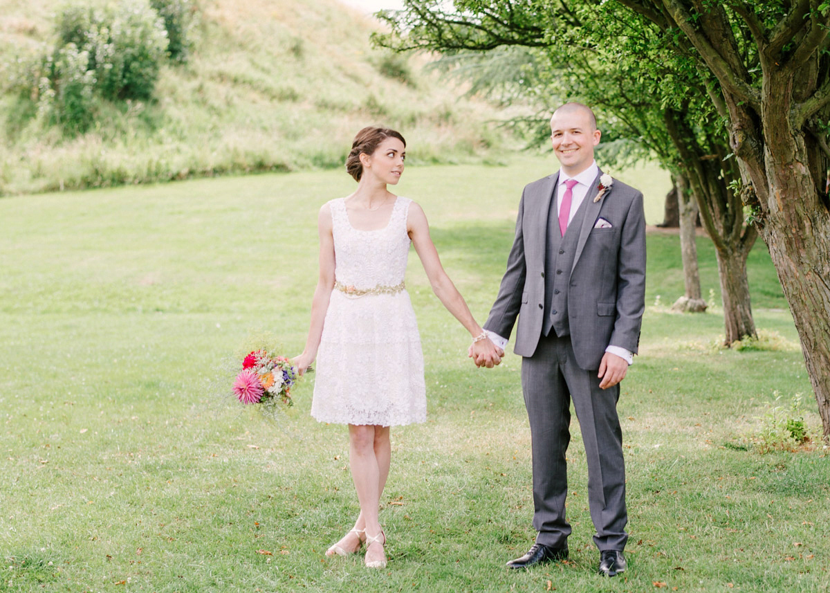 Short BHLDN dress wedding at home 28 1