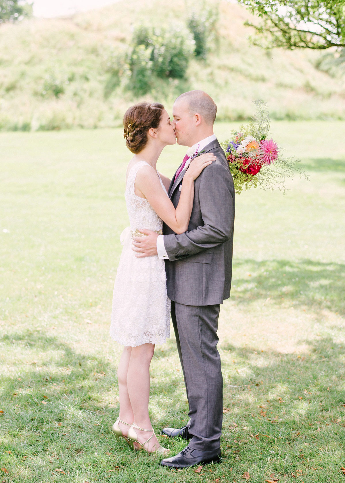 Short BHLDN dress wedding at home 30 1