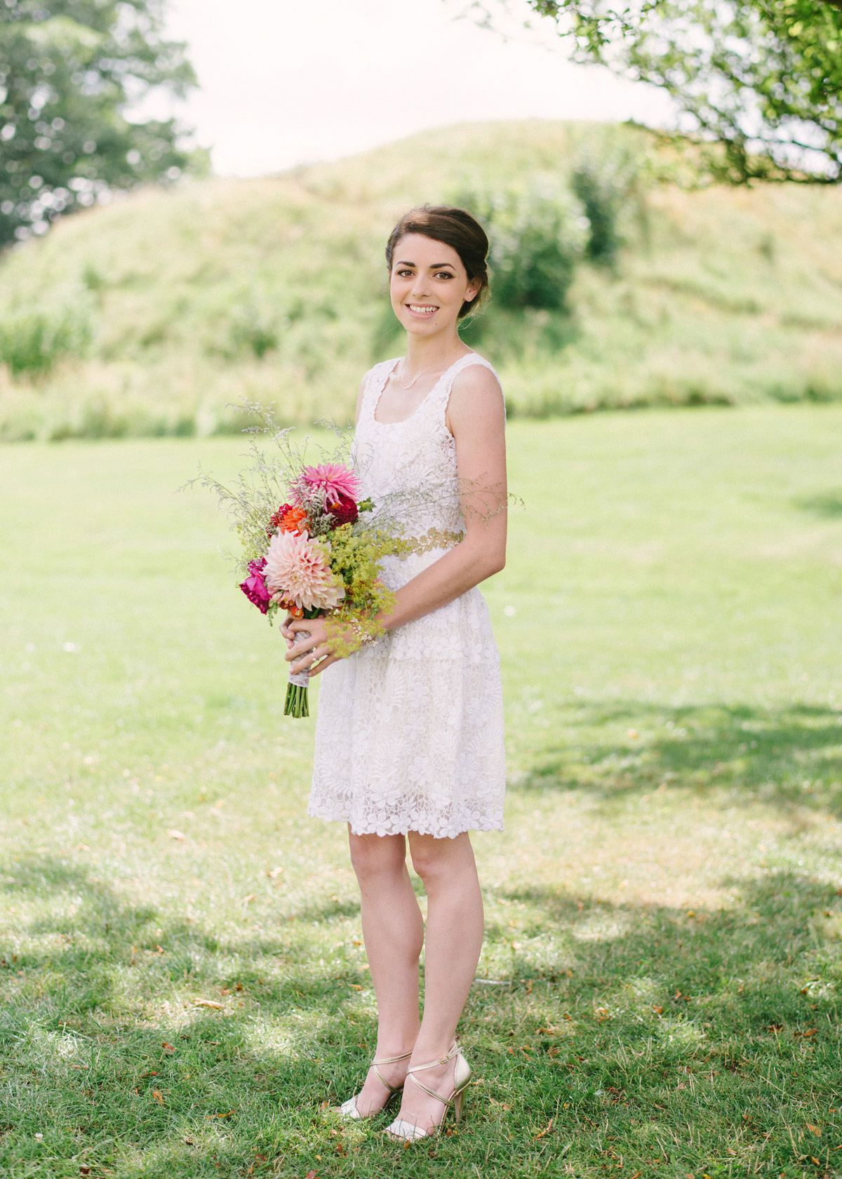 Short BHLDN dress wedding at home 33 1