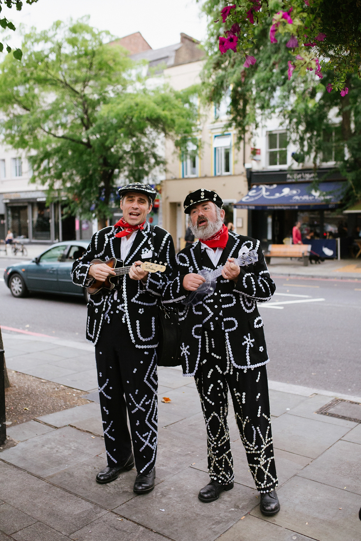 Bianca wore a Catherine Deane gown for her kitsch, cool and disco inspired London wedding. Photography by Emma Case.