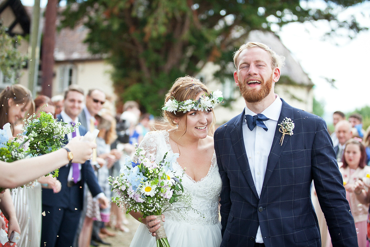 A Charlotte Balbier Bride With Flowers In Her Hair For An English Countryside Wedding 8 charlotte balbier english country wedding 37 1