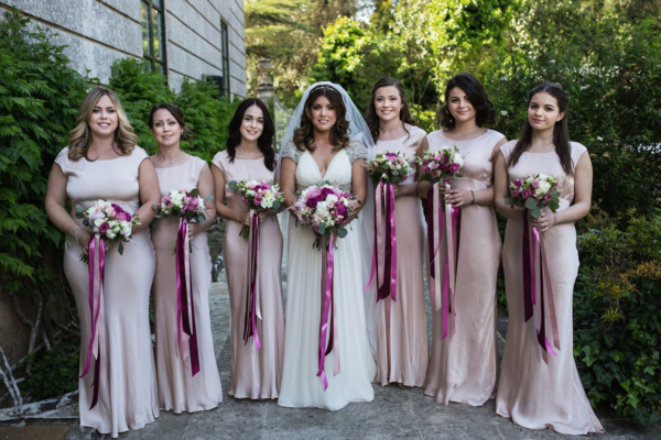 Jenny Packham Glamour and Bridesmaids in Ghost for a Spring Wedding in Puglia