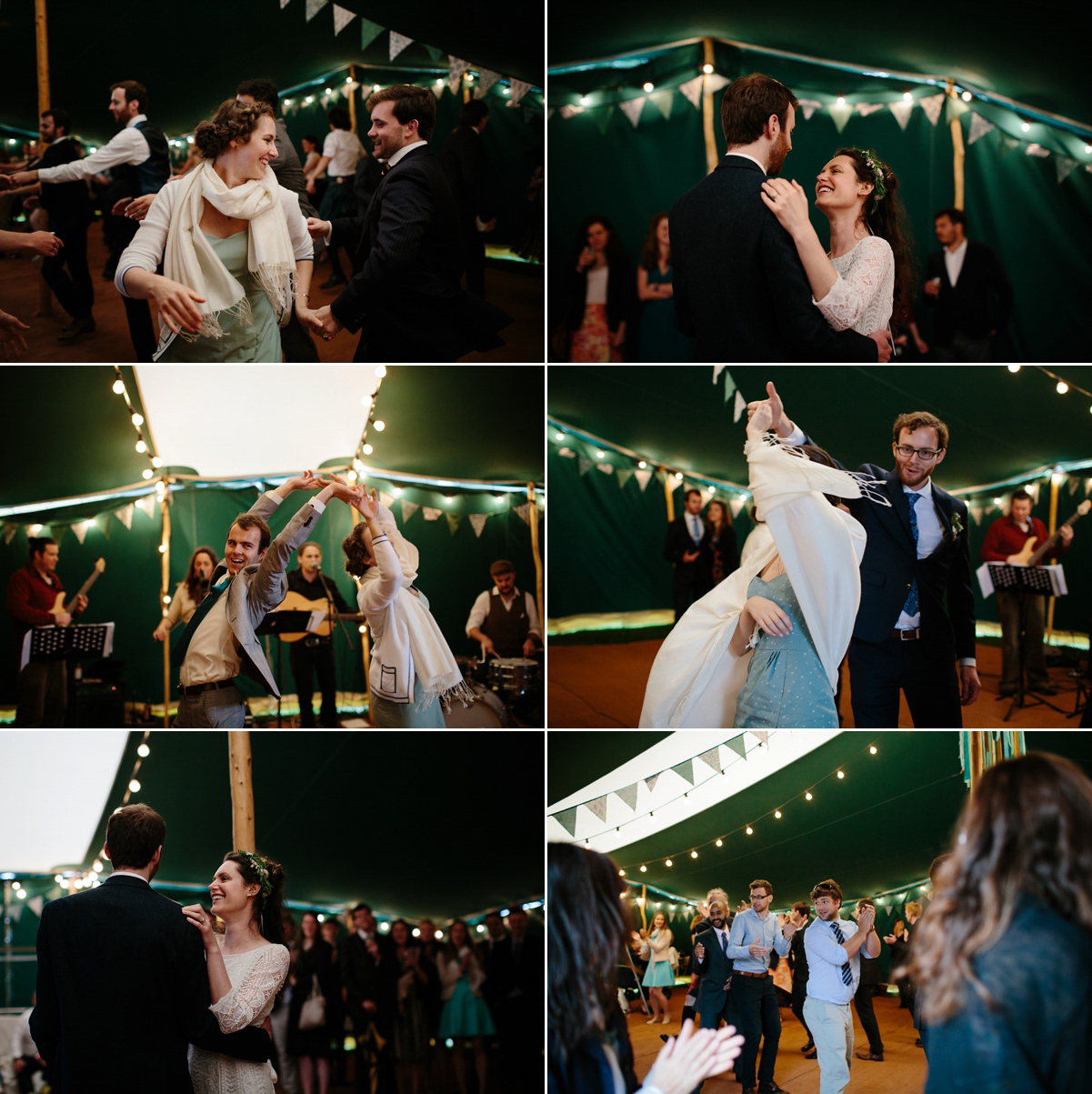 Rosa wore a boho dress by eco-bridal fashion label Minna for her vegetarian feast, secret herb garden wedding. Photography by Caro Weiss.