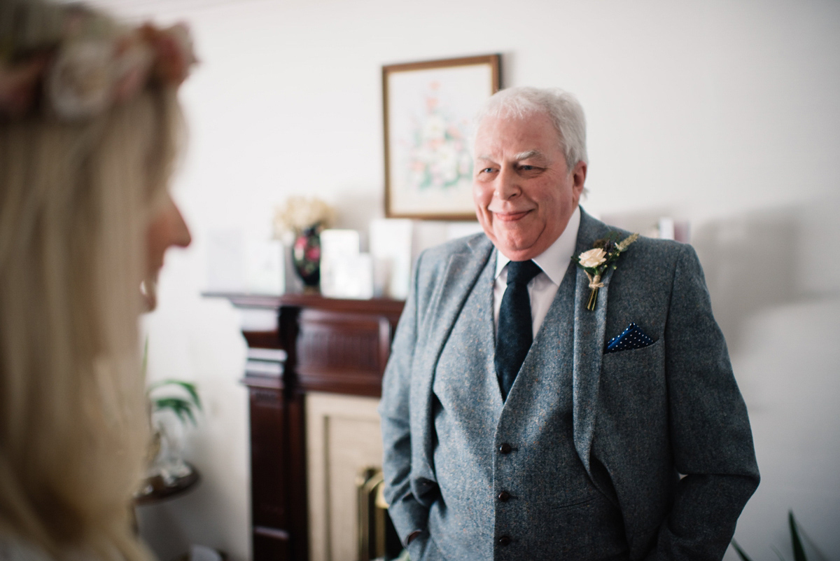 Bride Heidi wears Rime Arodaky separates for her French wedding in Ireland. Kat Mervyn Photography.