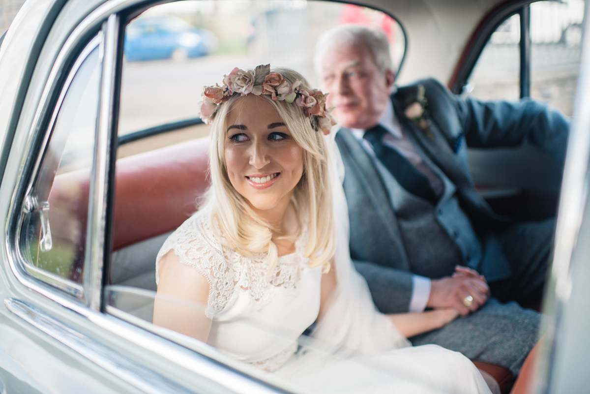 Bride Heidi wears Rime Arodaky separates for her French wedding in Ireland. Kat Mervyn Photography.