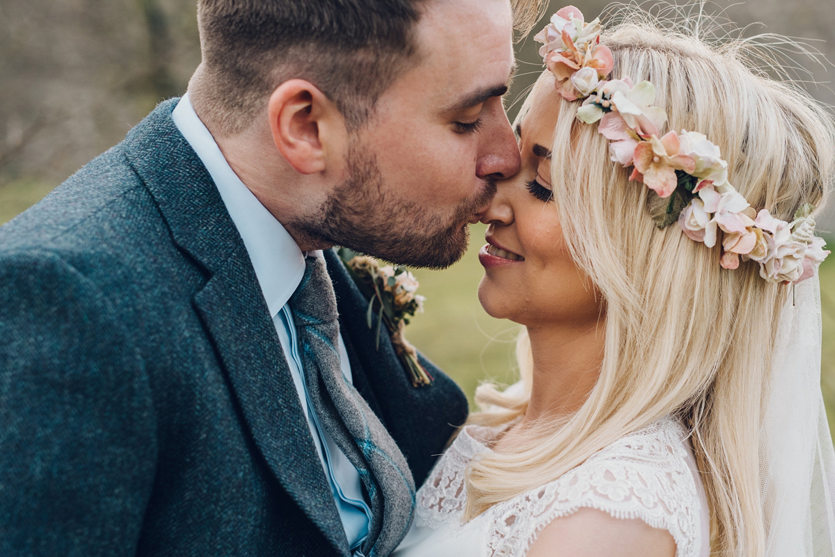 Bride Heidi wears Rime Arodaky separates for her French wedding in Ireland. Kat Mervyn Photography.