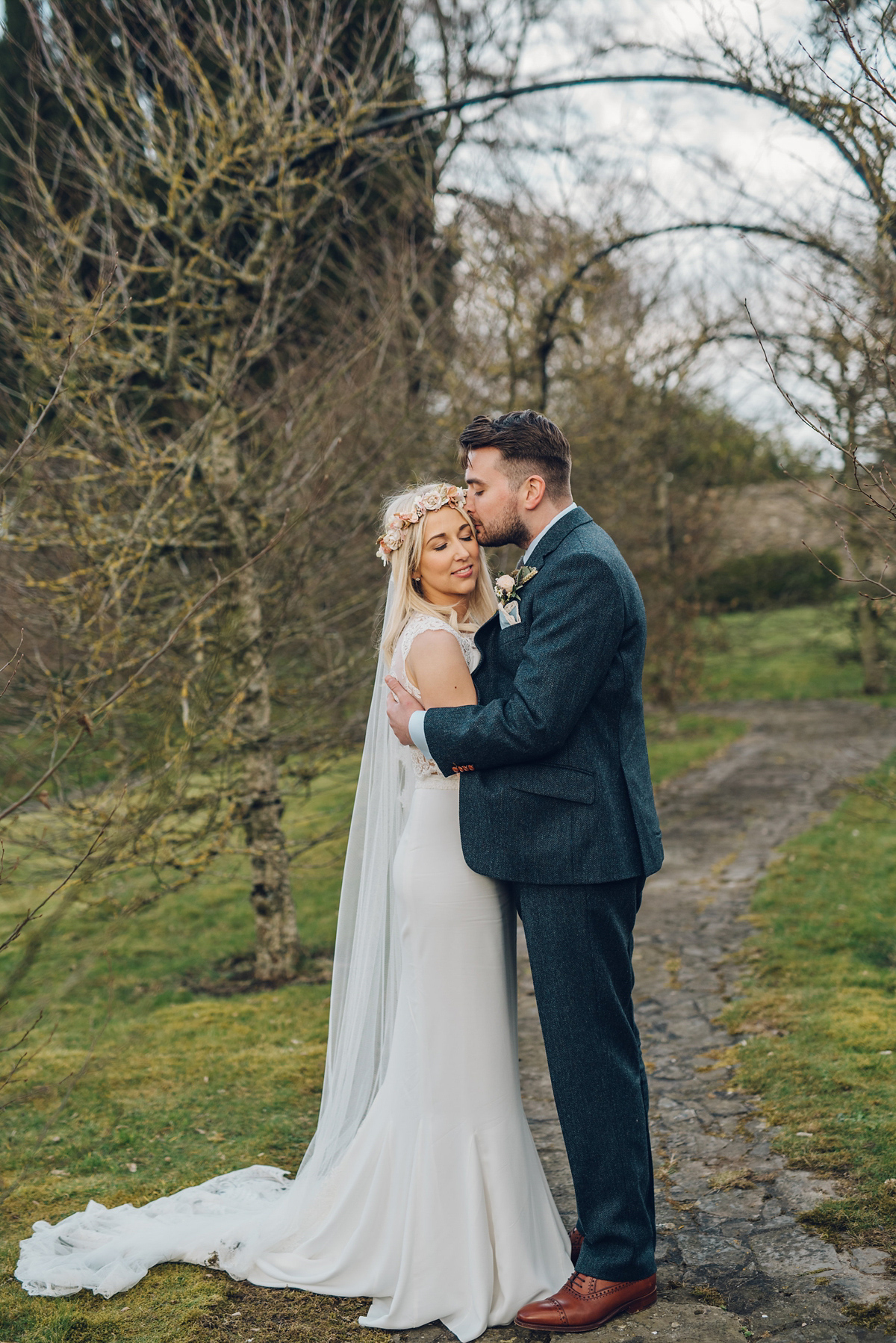 Bride Heidi wears Rime Arodaky separates for her French wedding in Ireland. Kat Mervyn Photography.