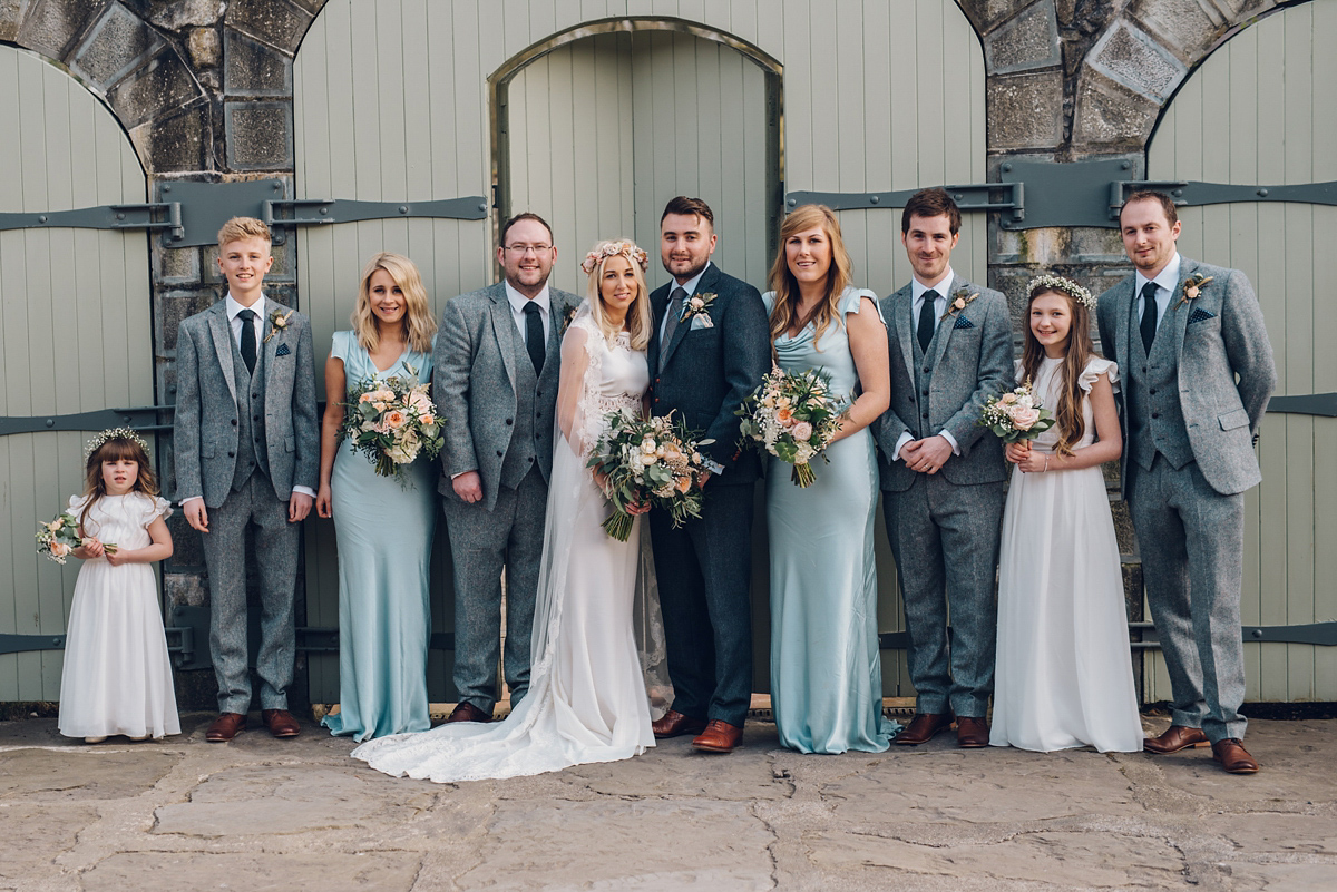 Bride Heidi wears Rime Arodaky separates for her French wedding in Ireland. Kat Mervyn Photography.