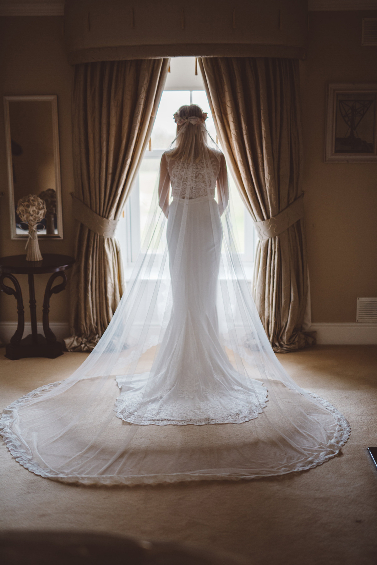 Bride Heidi wears Rime Arodaky separates for her French wedding in Ireland. Kat Mervyn Photography.