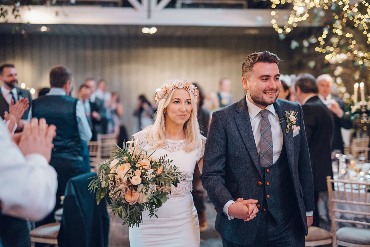 Bride Heidi wears Rime Arodaky separates for her French wedding in Ireland. Kat Mervyn Photography.