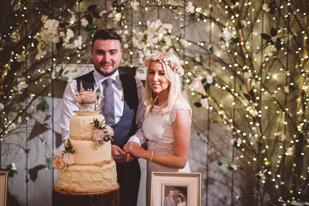 Bride Heidi wears Rime Arodaky separates for her French wedding in Ireland. Kat Mervyn Photography.