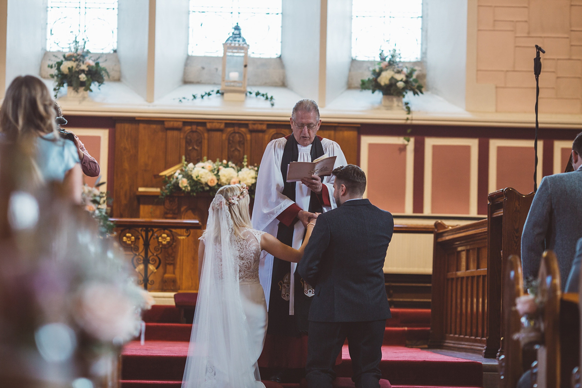 Bride Heidi wears Rime Arodaky separates for her French wedding in Ireland. Kat Mervyn Photography.