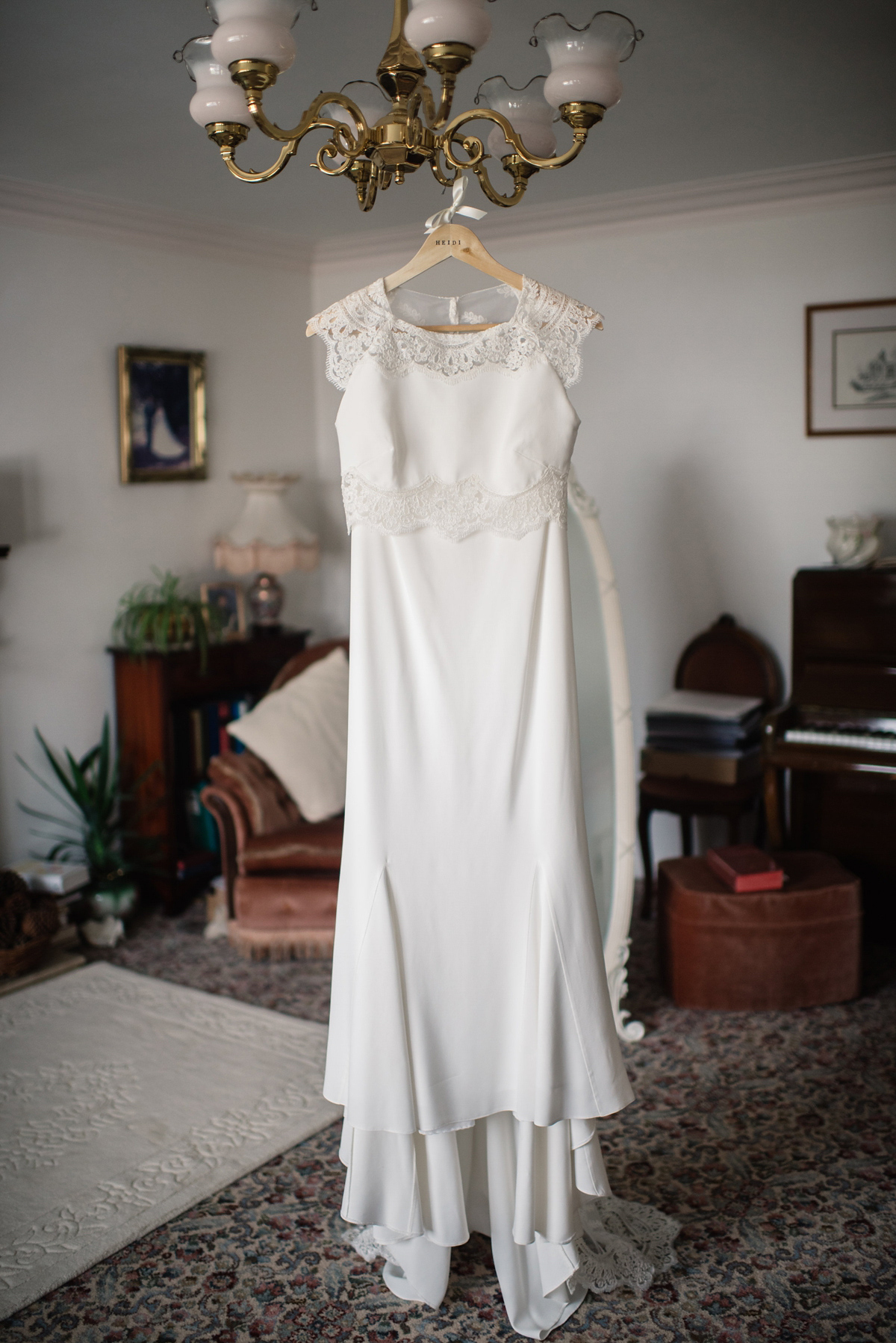 Bride Heidi wears Rime Arodaky separates for her French wedding in Ireland. Kat Mervyn Photography.