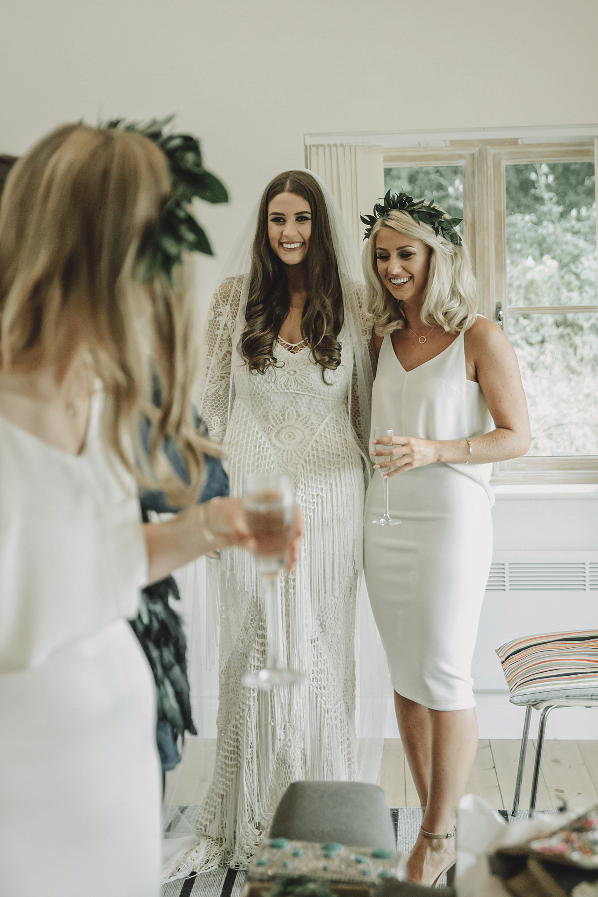 Toria wore a Rue de Seine gown for her natural, organic, Kinfolk inspired and bohemian wedding. Photography by Kat Hill.