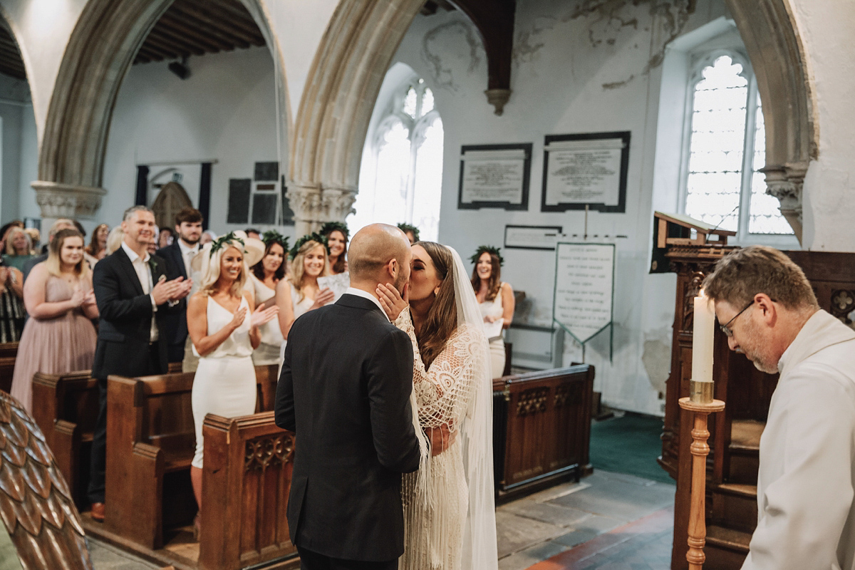 Toria wore a Rue de Seine gown for her natural, organic, Kinfolk inspired and bohemian wedding. Photography by Kat Hill. Toria wore a Rue de Seine gown for her natural, organic, Kinfolk inspired and bohemian wedding. Photography by Kat Hill.