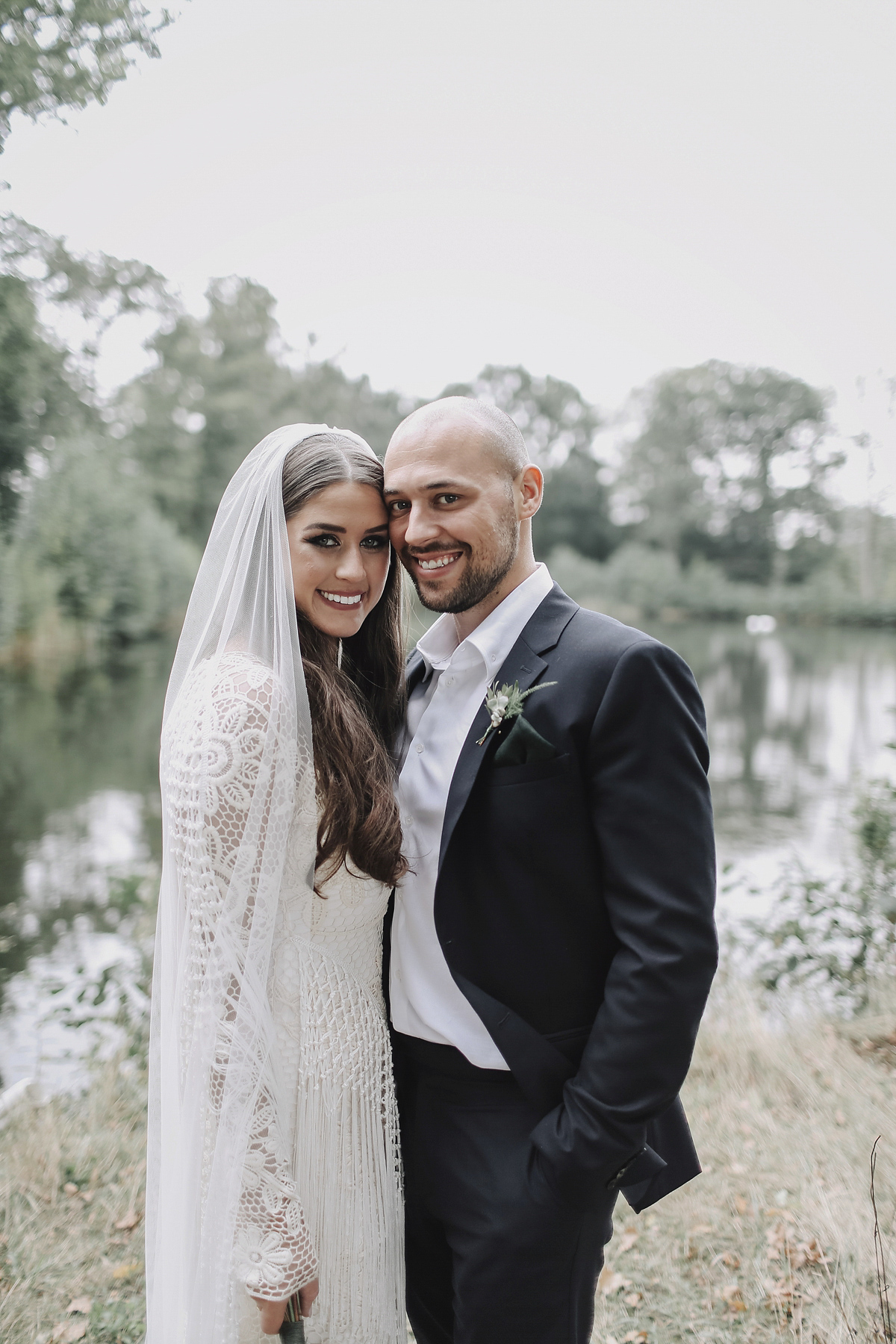 Toria wore a Rue de Seine gown for her natural, organic, Kinfolk inspired and bohemian wedding. Photography by Kat Hill.