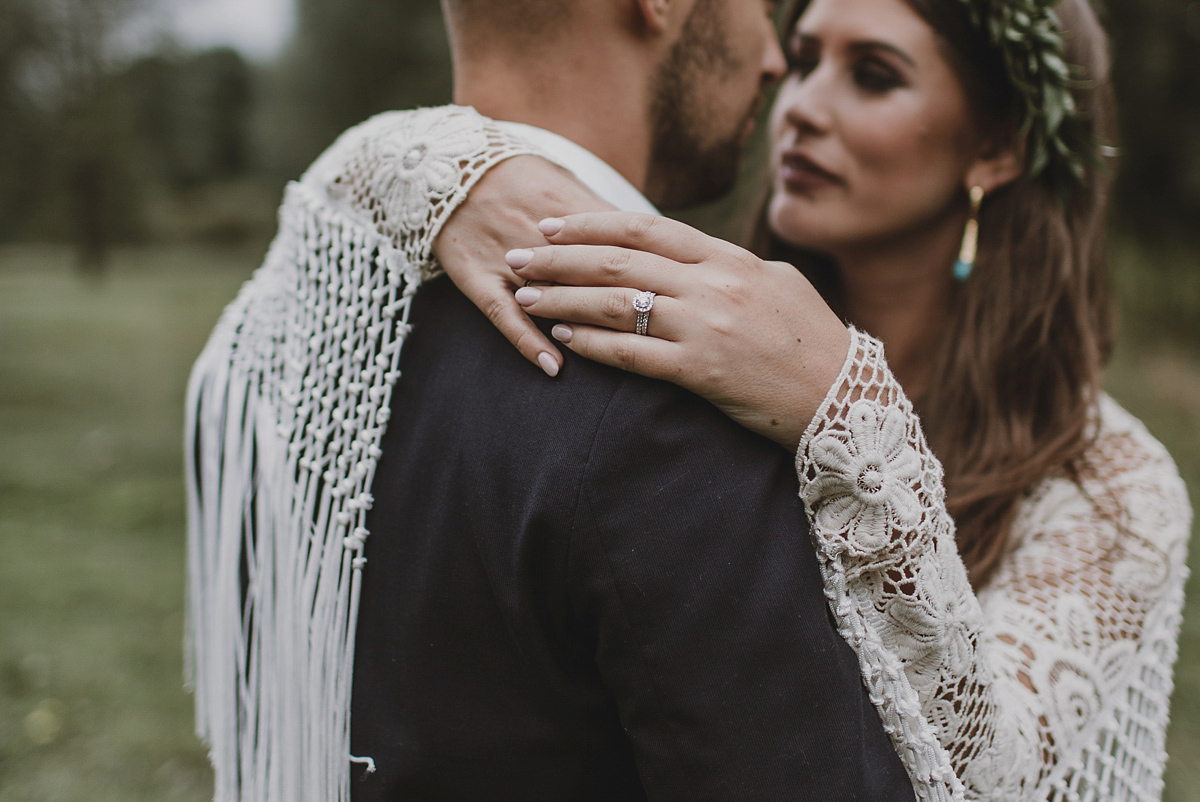 Toria wore a Rue de Seine gown for her natural, organic, Kinfolk inspired and bohemian wedding. Photography by Kat Hill.