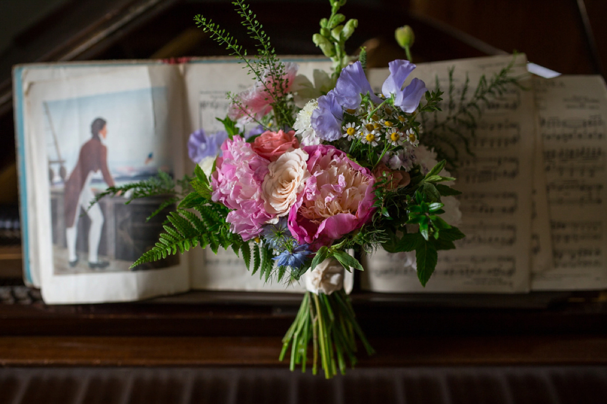 Elizabeth wore a Laure de Sagazan gown for her romantic, fun and colourful Somerset wedding. Photography by The Retreat.