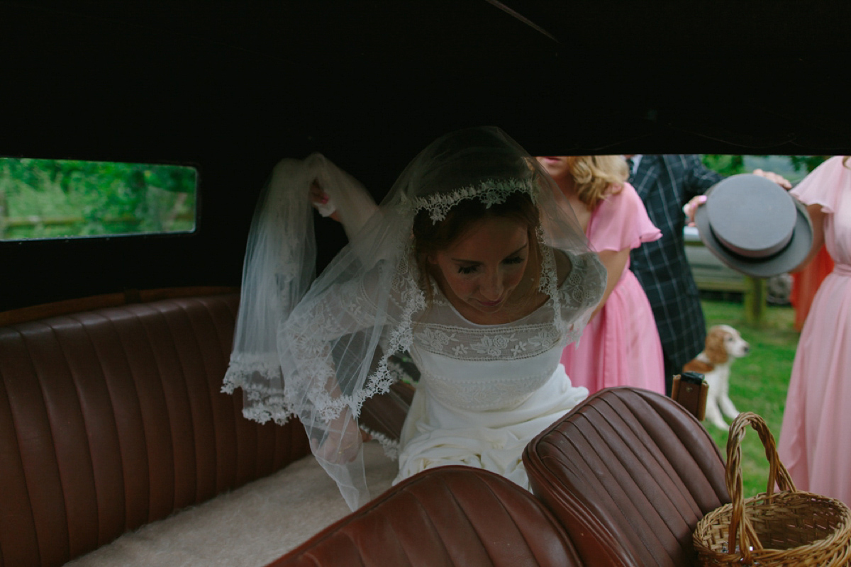 Elizabeth wore a Laure de Sagazan gown for her romantic, fun and colourful Somerset wedding. Photography by The Retreat.